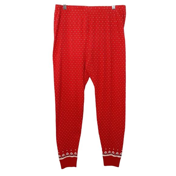 Hanna Andersson Adult Holiday Long John Pajama Pants Pull On Joggers Womens L - Picture 2 of 10